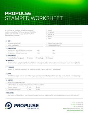 ProPulse—a Schieffer Co. Support Center | STAMPED Worksheet