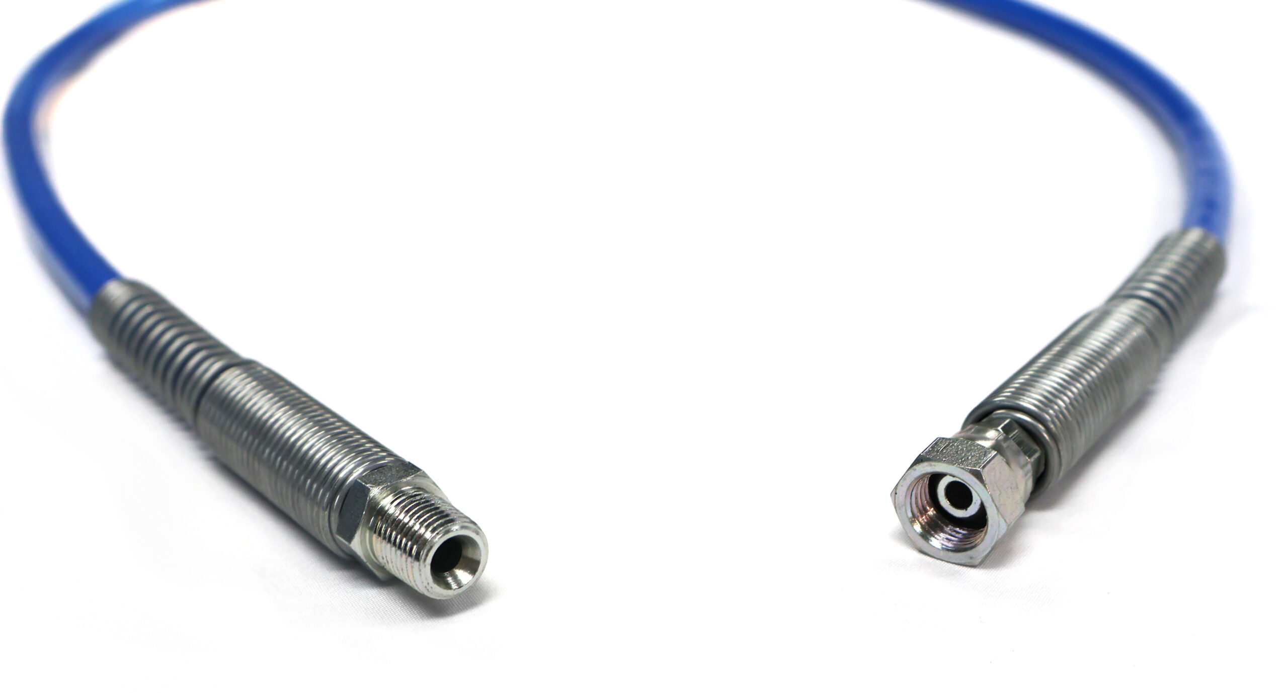 3/16 inch whip hose fittings close-up