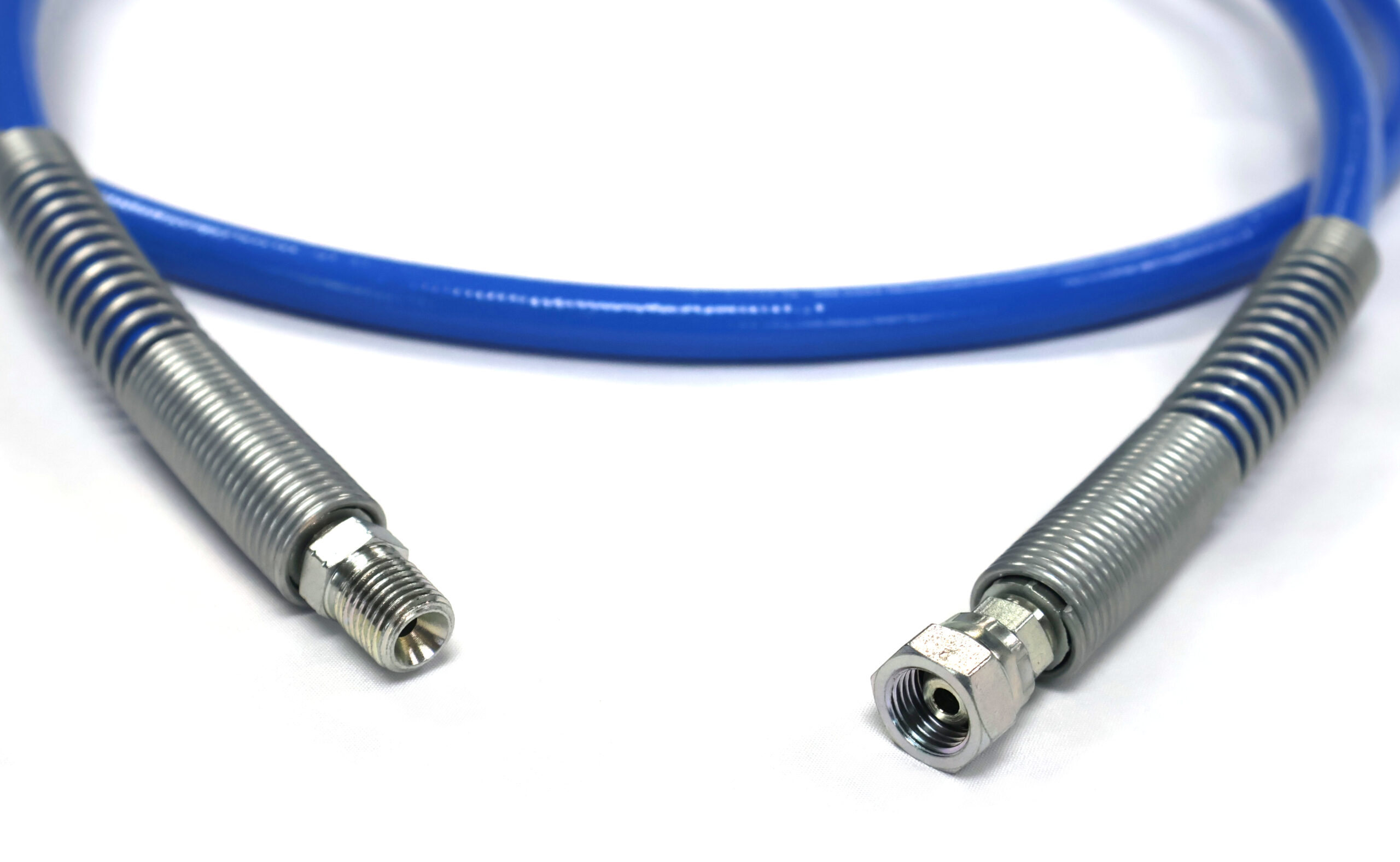 1/4 inch whip hose fittings close-up