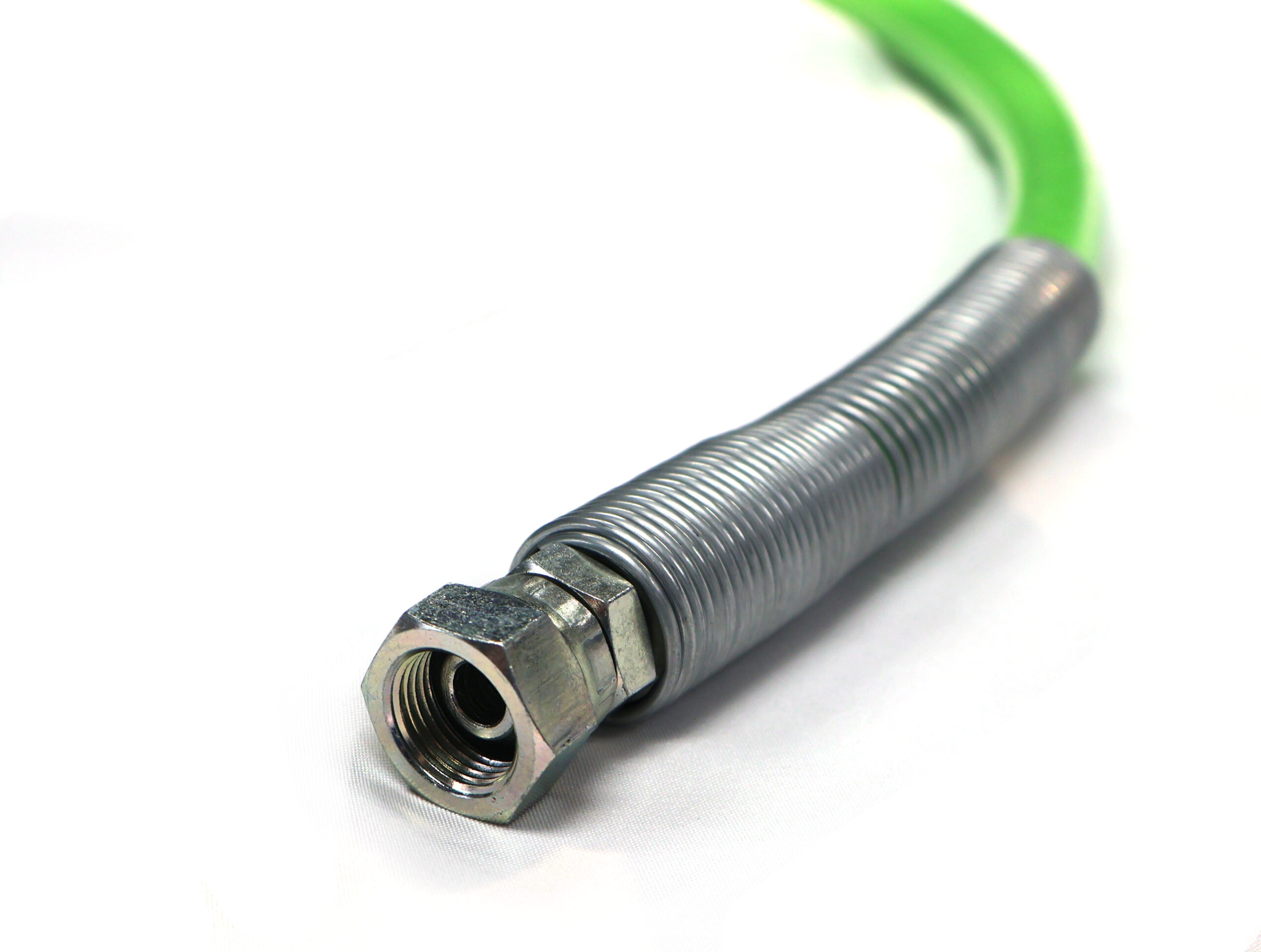 3/8 inch paint hose fittings close-up